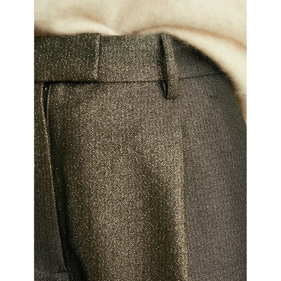 New Reiss Sienna Sparkle Tapered Trousers in Gold Size 12 - Picture 4 of 13